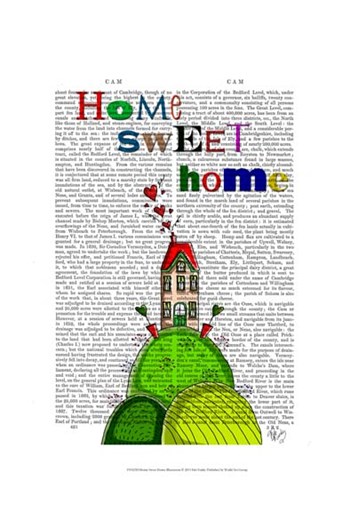 Home Sweet Home Illustration by Fab Funky art print