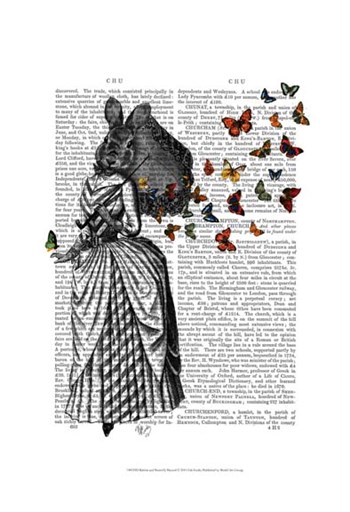 Rabbit and Butterfly Parasol by Fab Funky art print