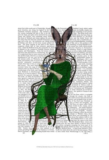 Lady Bella Rabbit Taking Tea by Fab Funky art print
