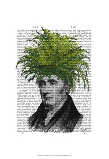 Fern Head Plant Head by Fab Funky art print