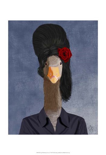 Amy Winehouse Goose II by Fab Funky art print