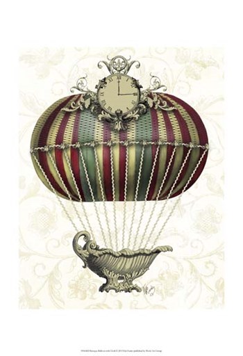 Baroque Balloon with Clock by Fab Funky art print