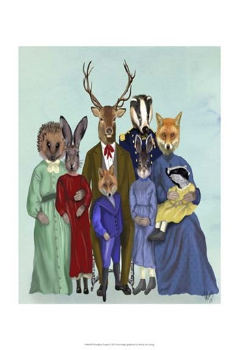 Woodland Family by Fab Funky art print