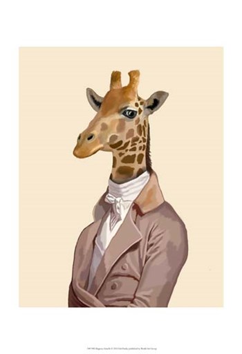 Regency Giraffe by Fab Funky art print