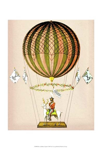 Hot Air Balloon Zephire by Fab Funky art print