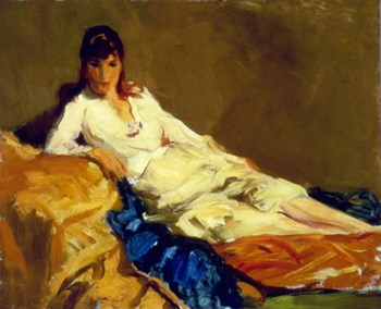 Marjorie Reclining, 1918 by Robert Henri art print