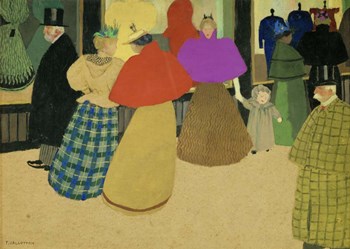 Les Passants Street Scene, 1895 by Felix Vallotton art print