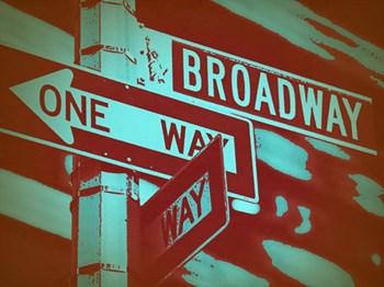 New York Broadway Sign by Naxart art print