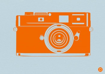 Orange Camera by Naxart art print