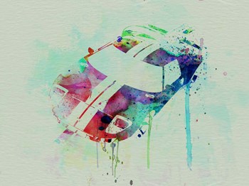 Ford GT Top Watercolor by Naxart art print