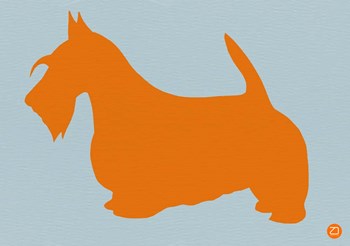Scottish Terrier Orange by Naxart art print