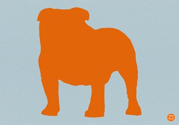 French Bulldog Orange by Naxart art print