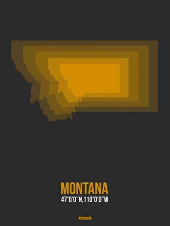 Montana Radiant Map 4 by Naxart art print