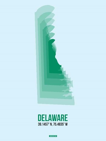 Delaware Radiant Map 2 by Naxart art print