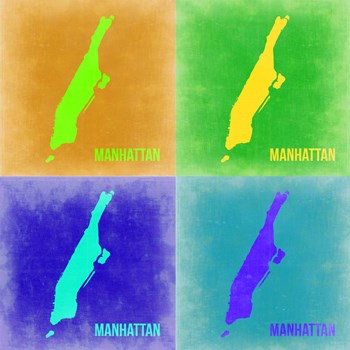 New York Pop Art Map 2 by Naxart art print