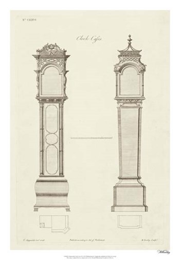 Chippendale Clock Cases II by Thomas Chippendale art print
