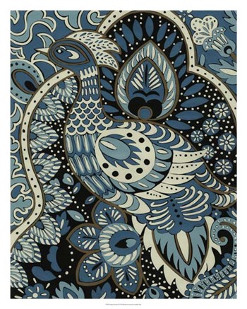 Indigo Peacock II by Chariklia Zarris art print