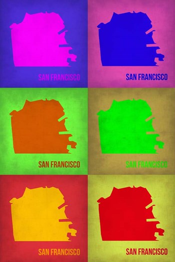 San Francisco Pop Art Map 3 by Naxart art print