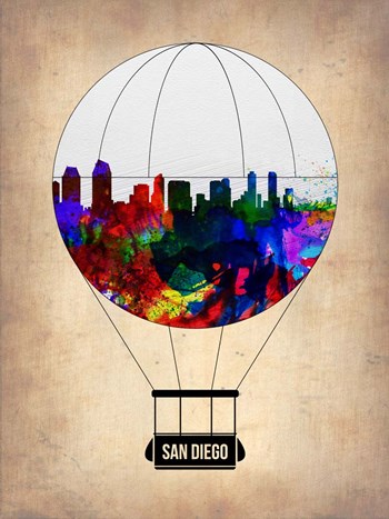 San Diego Air Balloon by Naxart art print