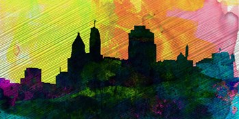 Cincinnati City Skyline by Naxart art print