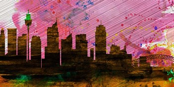 Sydney City Skyline by Naxart art print