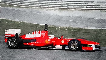 Ferrari F1 Racing by Naxart art print