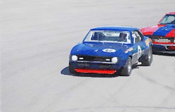 Chevy Camaro on Race Track by Naxart art print