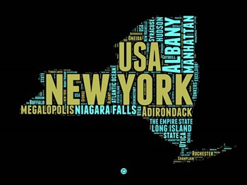 New York Word Cloud 1 by Naxart art print