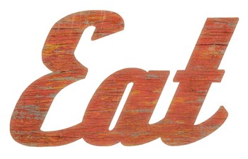 EAT Script Cut Out by RetroPlanet art print