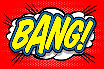 Bang by RetroPlanet art print