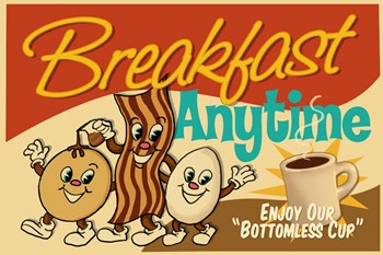 Breakfast Anytime by RetroPlanet art print
