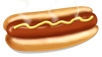Hot Dog by RetroPlanet art print