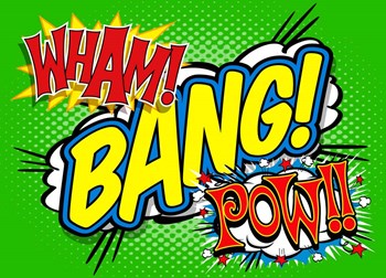 Wham Bang Pow by RetroPlanet art print