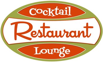 Restaurant Cocktail Lounge by RetroPlanet art print
