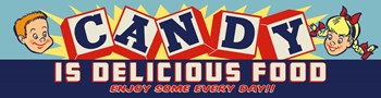 Candy Delicious Food by RetroPlanet art print