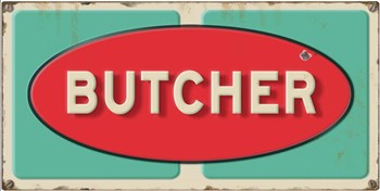Butcher Embossed by RetroPlanet art print