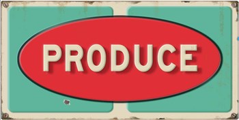 Produce Embossed by RetroPlanet art print