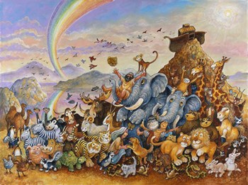 Noah Rejoicing by Bill Bell art print