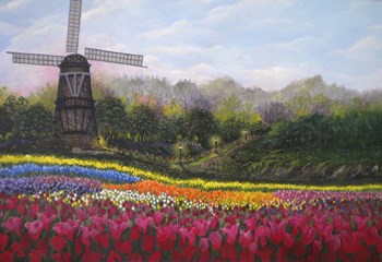 Tulip Garden by Bonnie B. Cook art print