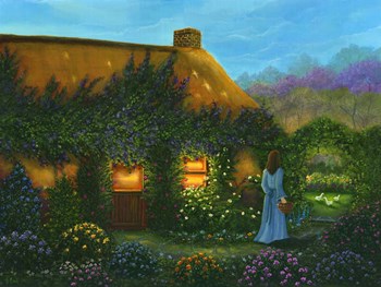 Irish Cottage by Bonnie B. Cook art print