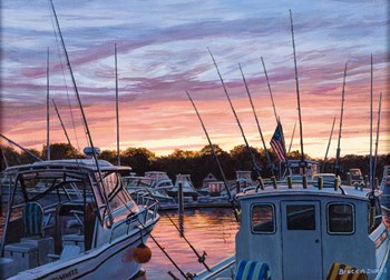 Niantic Harbor by Bruce Dumas art print