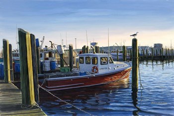 Red Boat At Galilee by Bruce Dumas art print