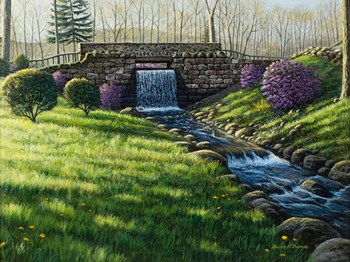 Hubbard Park Falls by Bruce Dumas art print