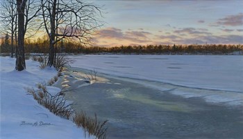 Dusk At North Farms Resevoir by Bruce Dumas art print