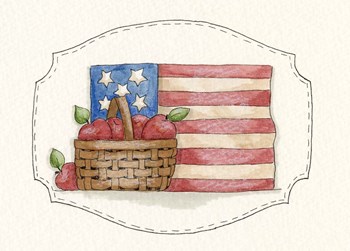 Flag With Apples by Debbie McMaster art print
