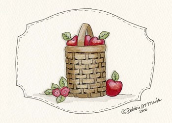 Tall Apple Baskets by Debbie McMaster art print