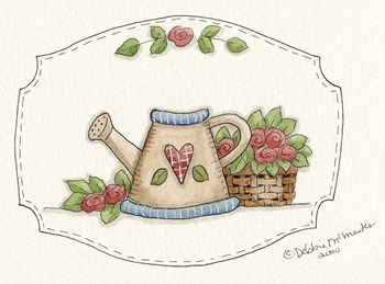 Watering Can by Debbie McMaster art print