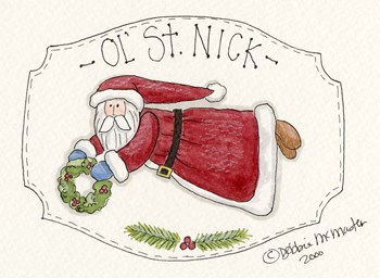 Ol&#39; St. Nick by Debbie McMaster art print