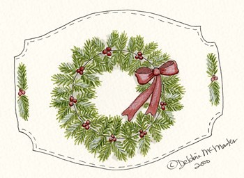 Wreath by Debbie McMaster art print
