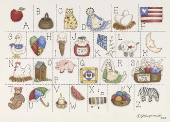 Country Abc by Debbie McMaster art print